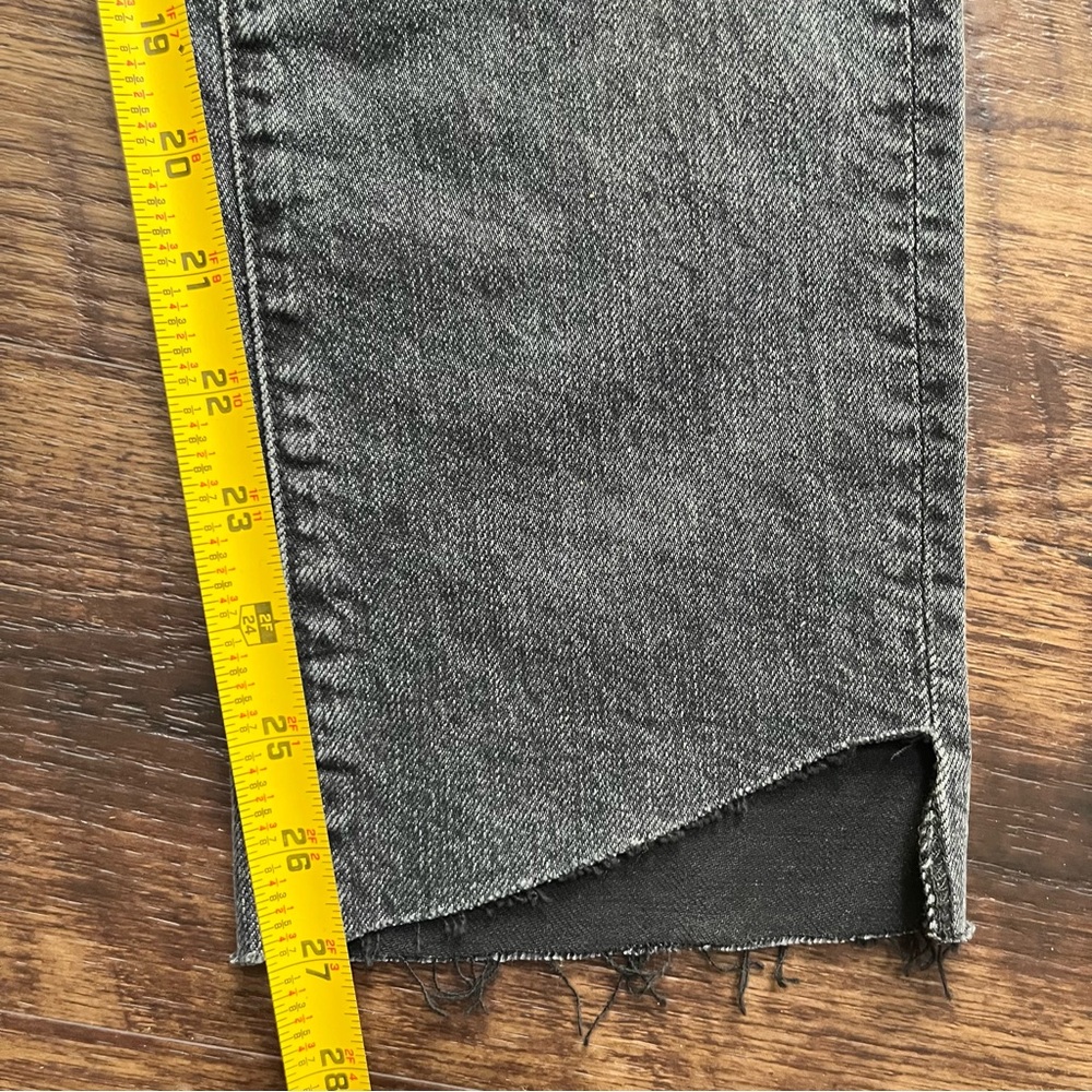 Mother superior high waisted rascal ankle step fray black denim jeans 26 boho - Picture 12 of 14